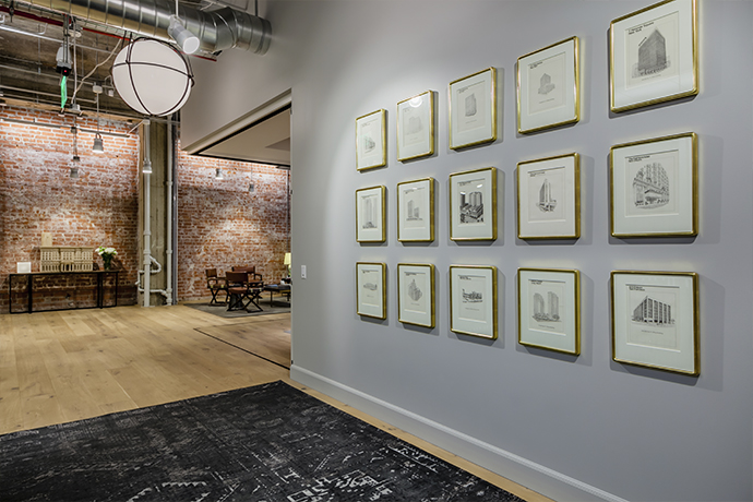 SwigCo office with framed art